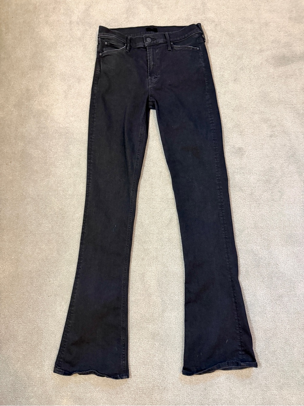 MOTHER ‘The Runaway’ High-Rise Bootcut Flare Jeans in Black - Size 29x33 - Picture 3 of 11